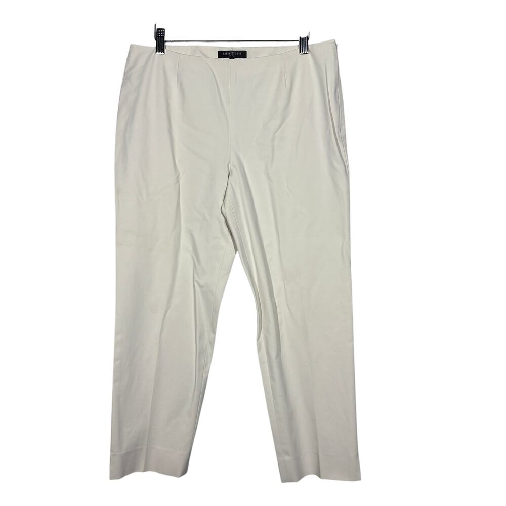 Lafayette 148 Bleecker Crop Trouser Pant Career Pants Casual Bone - 8